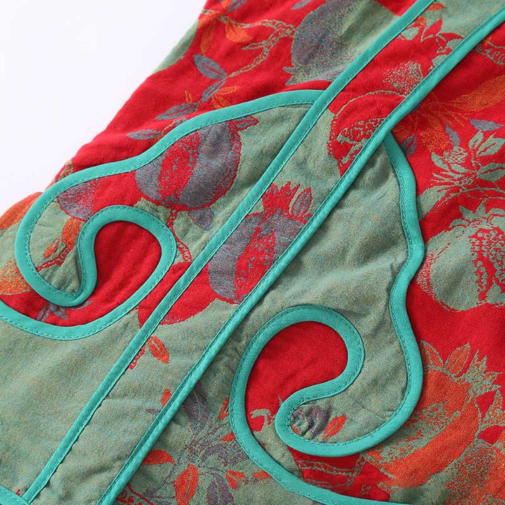 Buddha Stones, 2 sztuki, patchworkowa koszula z długim rękawem i guzikami żabki, komplet z czystej bawełny  - image 7