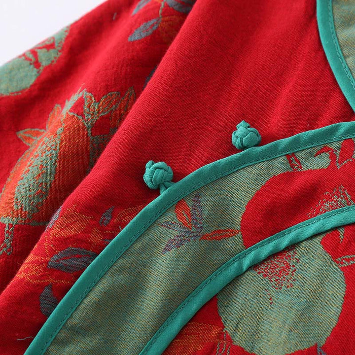 Buddha Stones, 2 sztuki, patchworkowa koszula z długim rękawem i guzikami żabki, komplet z czystej bawełny  - image 6