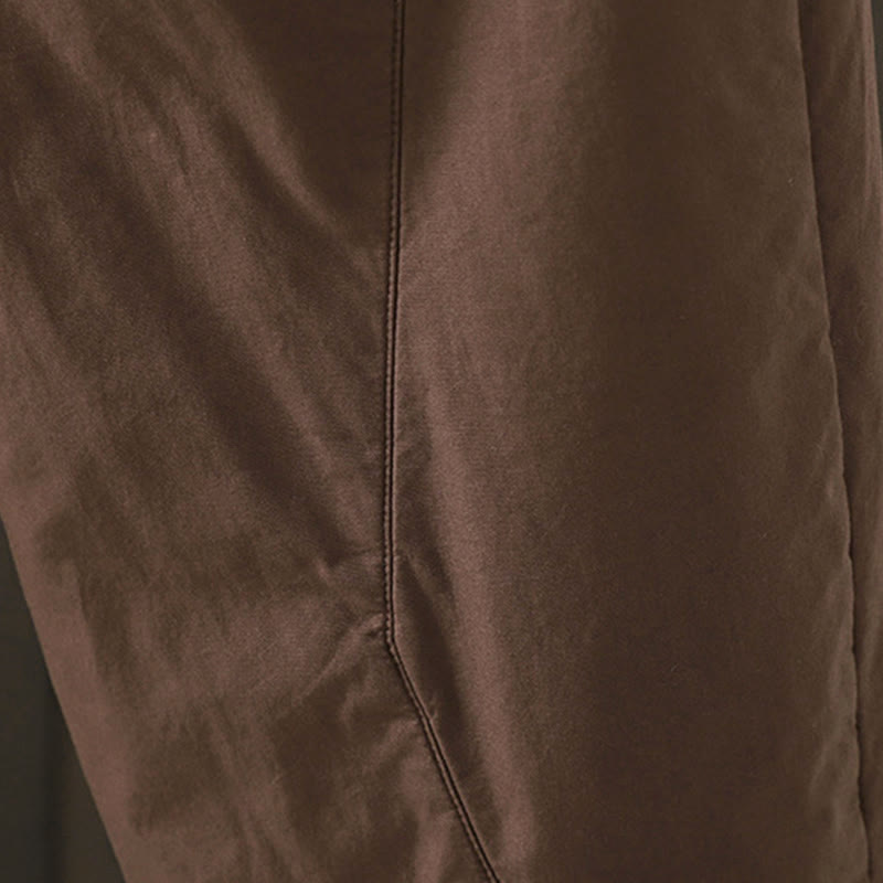 Damskie spodnie termiczne haremowe z kieszeniami i gładką bawełną Buddha Stones - image 11