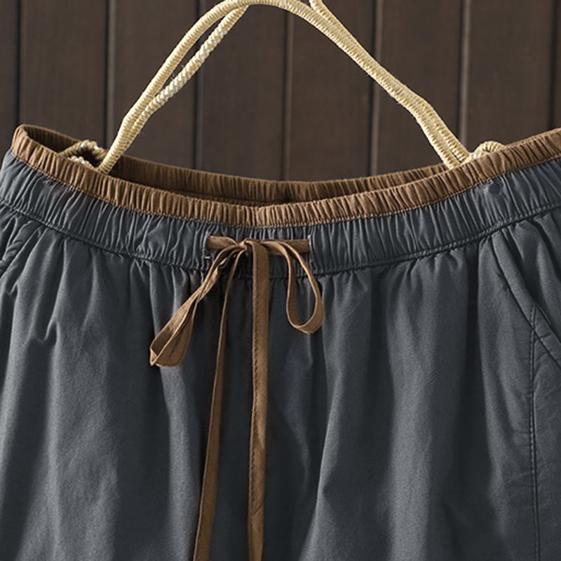 Damskie spodnie termiczne haremowe z kieszeniami i gładką bawełną Buddha Stones - image 15