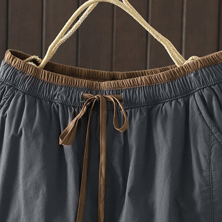 Damskie spodnie termiczne haremowe z kieszeniami i gładką bawełną Buddha Stones - image 15