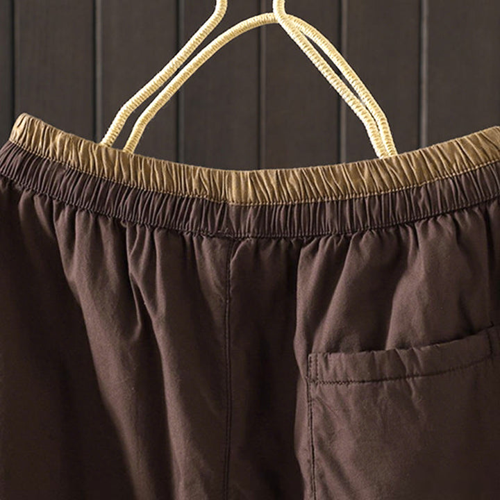 Damskie spodnie termiczne haremowe z kieszeniami i gładką bawełną Buddha Stones - image 9