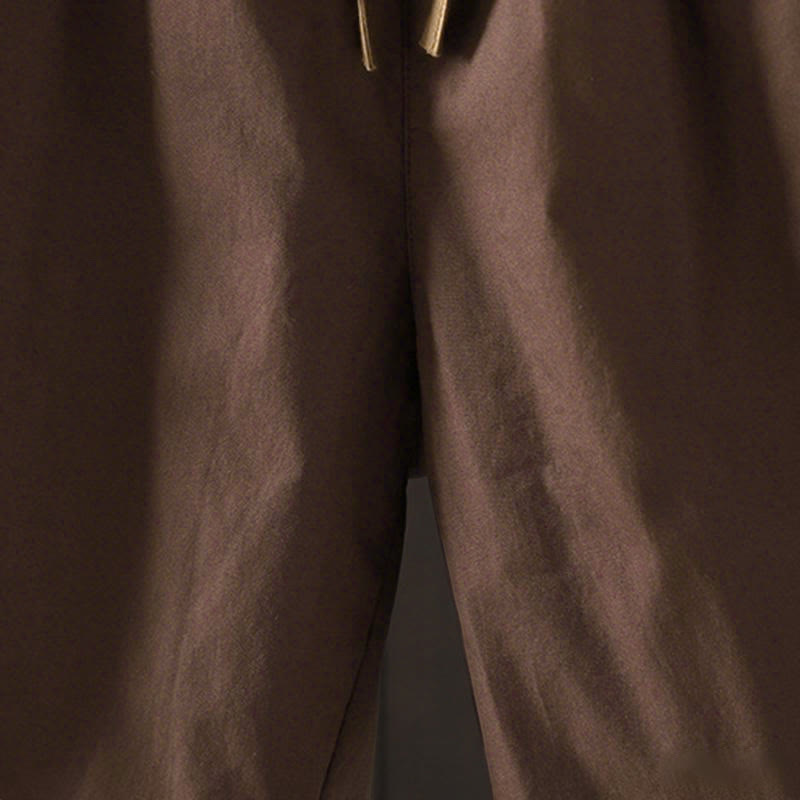 Damskie spodnie termiczne haremowe z kieszeniami i gładką bawełną Buddha Stones - image 12