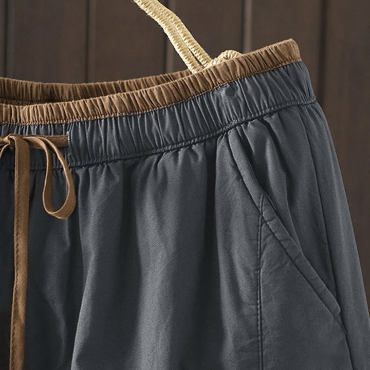 Damskie spodnie termiczne haremowe z kieszeniami i gładką bawełną Buddha Stones - image 16