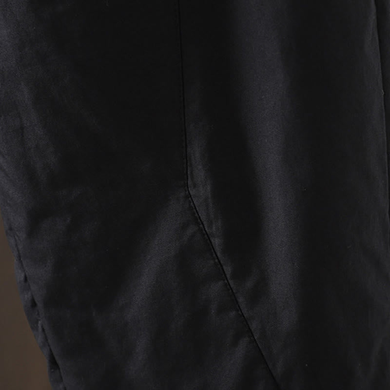 Damskie spodnie termiczne haremowe z kieszeniami i gładką bawełną Buddha Stones - image 4