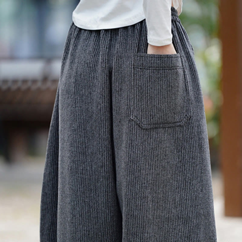 Buddha Stones zimowe męskie z bawełny z wysokim stanem i kieszeniami, w jednolitym kolorze, ze ściągaczem i sznurkiem - image 23