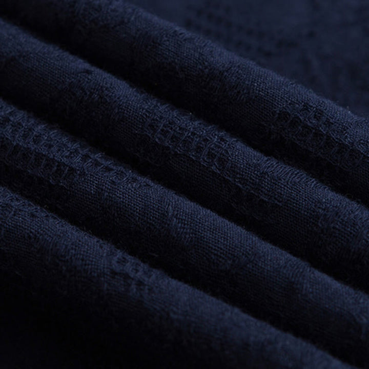 Męska koszulka z długim rękawem z bawełny z chińskimi guzikami Buddha Stones , gładka, z nadrukiem Zen Clothing - image 8