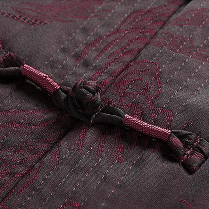 Buddha Stones, 2-częściowy zestaw dojazdowy, koszula męska z długim rękawem, spodnie, guziki żaba, komplet bawełniany - image 11