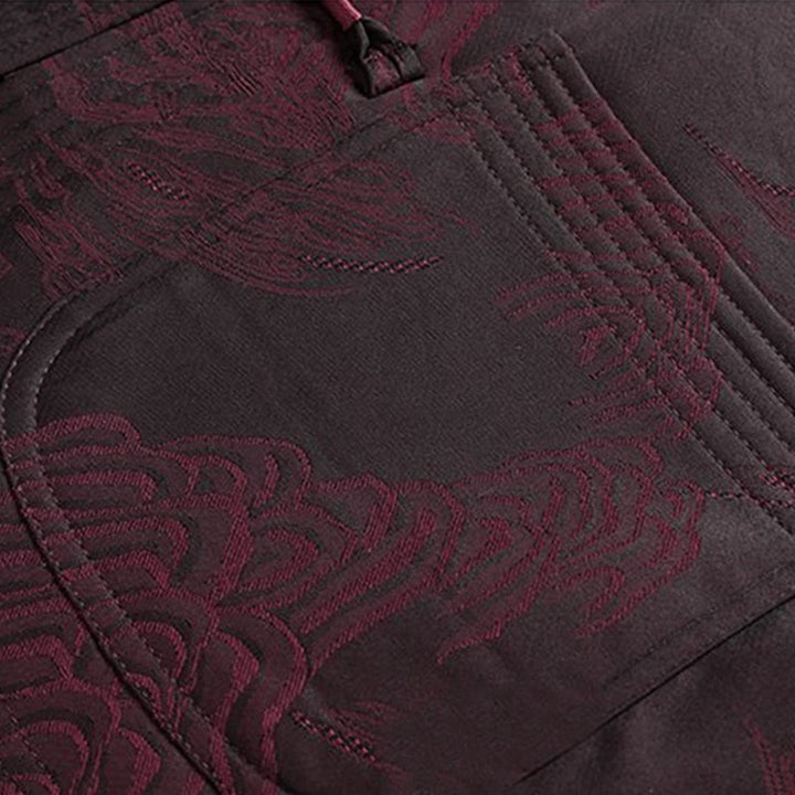 Buddha Stones, 2-częściowy zestaw dojazdowy, koszula męska z długim rękawem, spodnie, guziki żaba, komplet bawełniany - image 12