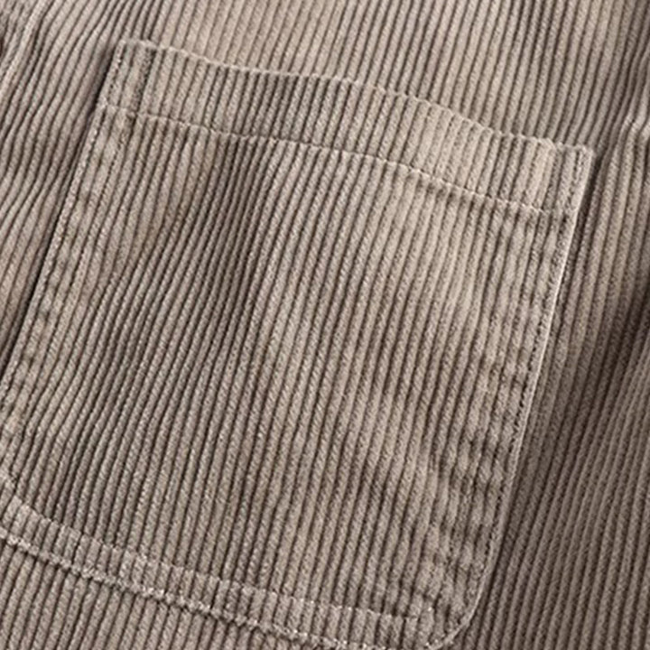 Buddha Stones Jednokolorowa jednorzędowa męska kurtka z długim rękawem i kieszeniami, zapinana na guziki - image 3