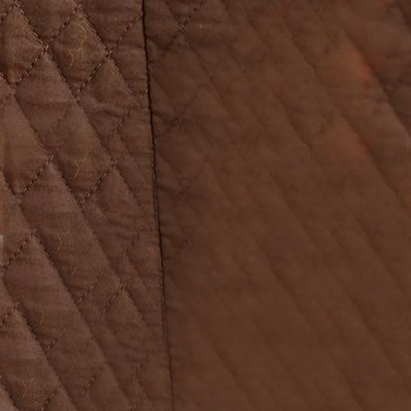 Płaszcz damski bawełniany z kieszeniami i wzorem diamentowym z Buddha Stones - image 20