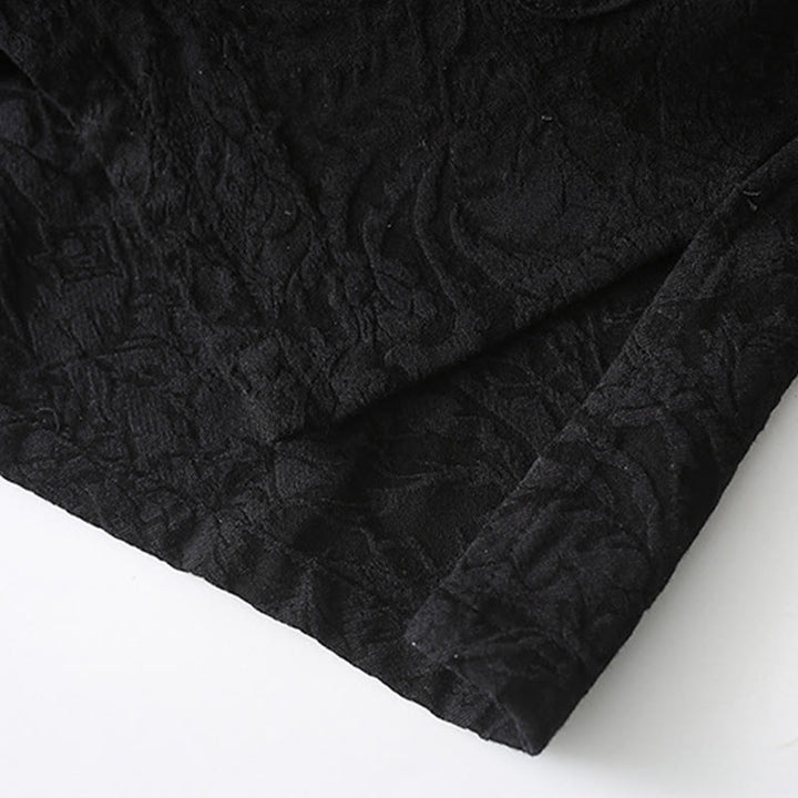 Kurtka męska z długim rękawem i kieszeniami z bawełny Buddha Stones Spring Jacquard Frog-Button - image 10