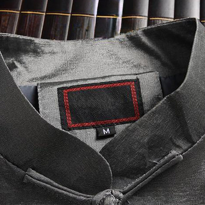 Buddha Stones, wiosna, jesień, haft smoka, męska kurtka z długim rękawem i guzikami - image 1