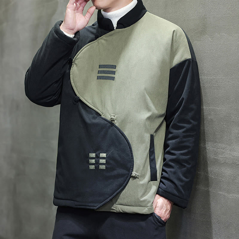 Kurtka męska z długim rękawem i kieszeniami, sztruksowa, z motywem Buddha Stones , zimowa, Yin Yang Tai Chi - image 17