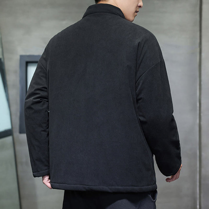 Kurtka męska z długim rękawem i kieszeniami, sztruksowa, z motywem Buddha Stones , zimowa, Yin Yang Tai Chi - image 14