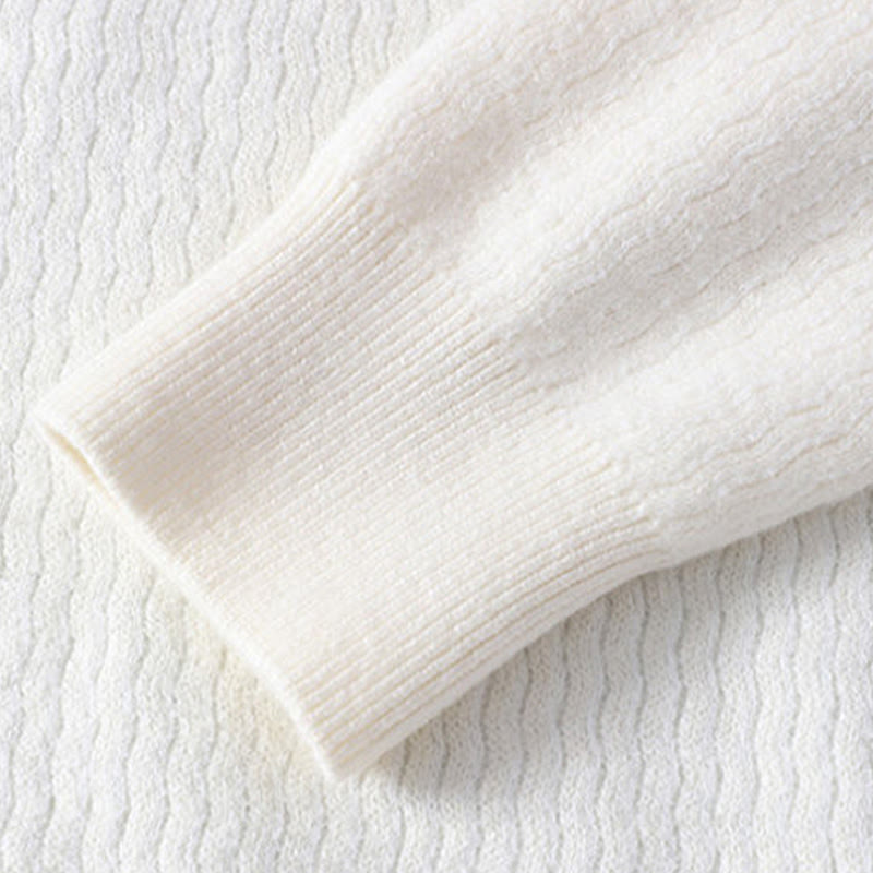 Ciepły męski sweter z długim rękawem z dzianiny z długimi rękawami i kołnierzykiem z motywem Buddha Stones - image 5