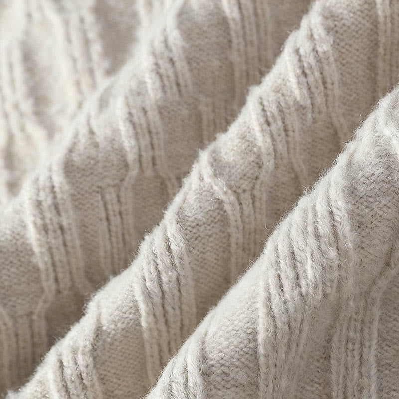 Zimowy, czarny sweter męski z długim rękawem i stójką w kolorze czarnym z motywem Buddha Stones - image 6