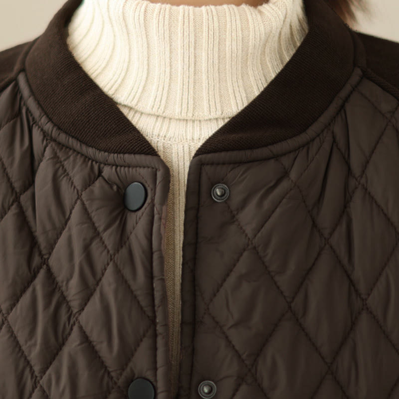 Damska kurtka z długim rękawem i kieszeniami, z wzorem diamentowym „Buddha Stones” - image 6