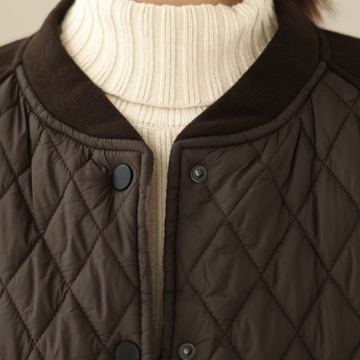 Damska kurtka z długim rękawem i kieszeniami, z wzorem diamentowym „Buddha Stones” - image 6