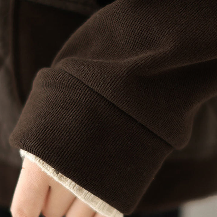 Damska kurtka z długim rękawem i kieszeniami, z wzorem diamentowym „Buddha Stones” - image 7