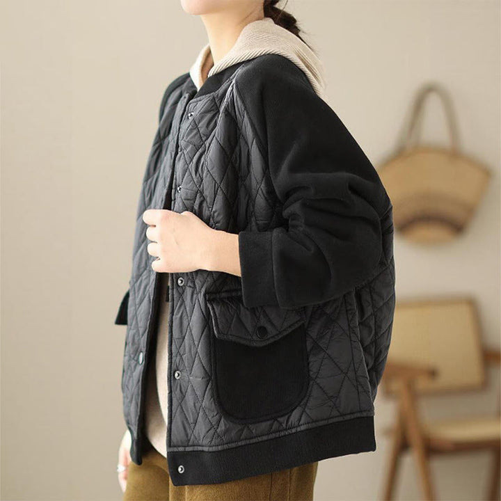 Damska kurtka z długim rękawem i kieszeniami, z wzorem diamentowym „Buddha Stones” - image 13