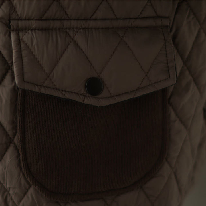 Damska kurtka z długim rękawem i kieszeniami, z wzorem diamentowym „Buddha Stones” - image 9