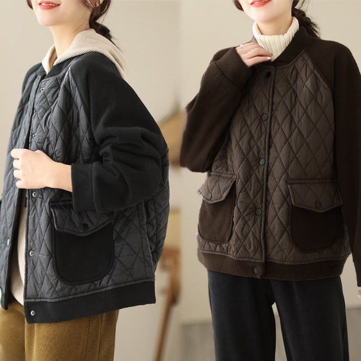 Damska kurtka z długim rękawem i kieszeniami, z wzorem diamentowym „Buddha Stones” - image 16