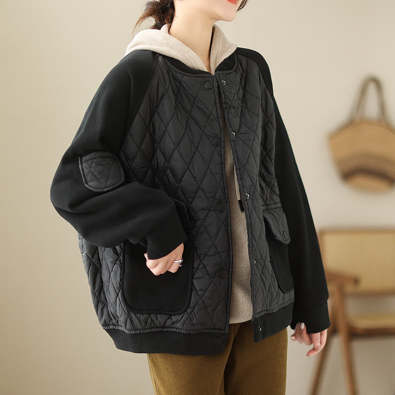 Damska kurtka z długim rękawem i kieszeniami, z wzorem diamentowym „Buddha Stones” - image 14