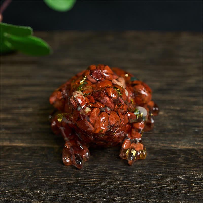 Kryształowe Buddha Stones z żywicy kroplowej, mała żaba, dekoracja namiętności - image 2