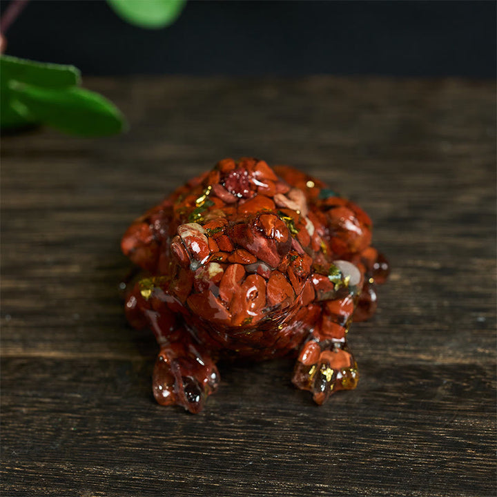 Kryształowe Buddha Stones z żywicy kroplowej, mała żaba, dekoracja namiętności - image 2