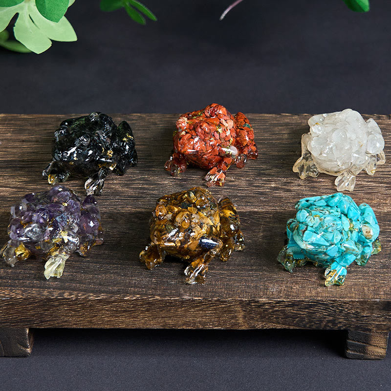 Kryształowe Buddha Stones z żywicy kroplowej, mała żaba, dekoracja namiętności - image 37