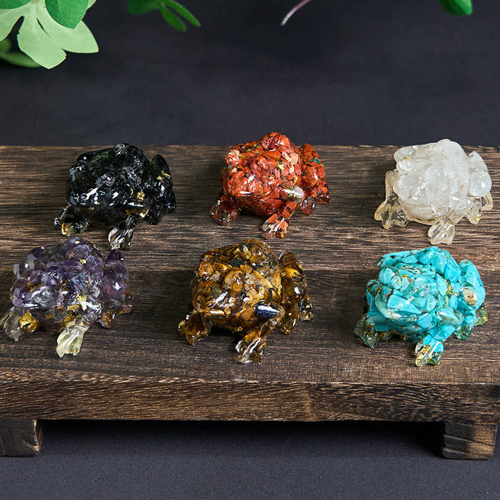 Kryształowe Buddha Stones z żywicy kroplowej, mała żaba, dekoracja namiętności - image 37