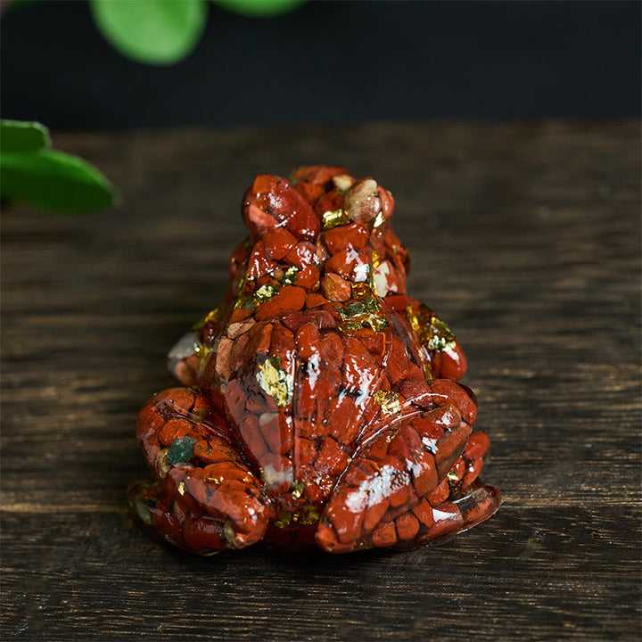 Kryształowe Buddha Stones z żywicy kroplowej, mała żaba, dekoracja namiętności - image 3