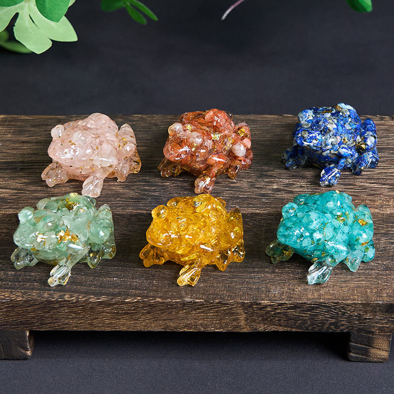 Kryształowe Buddha Stones z żywicy kroplowej, mała żaba, dekoracja namiętności - image 38