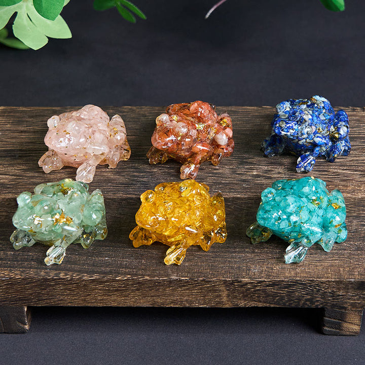 Kryształowe Buddha Stones z żywicy kroplowej, mała żaba, dekoracja namiętności - image 38