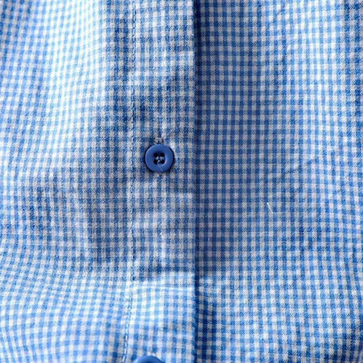 Koszula damska bawełniana z długim rękawem i guzikami w kratkę "Buddha Stones Spring" - image 8