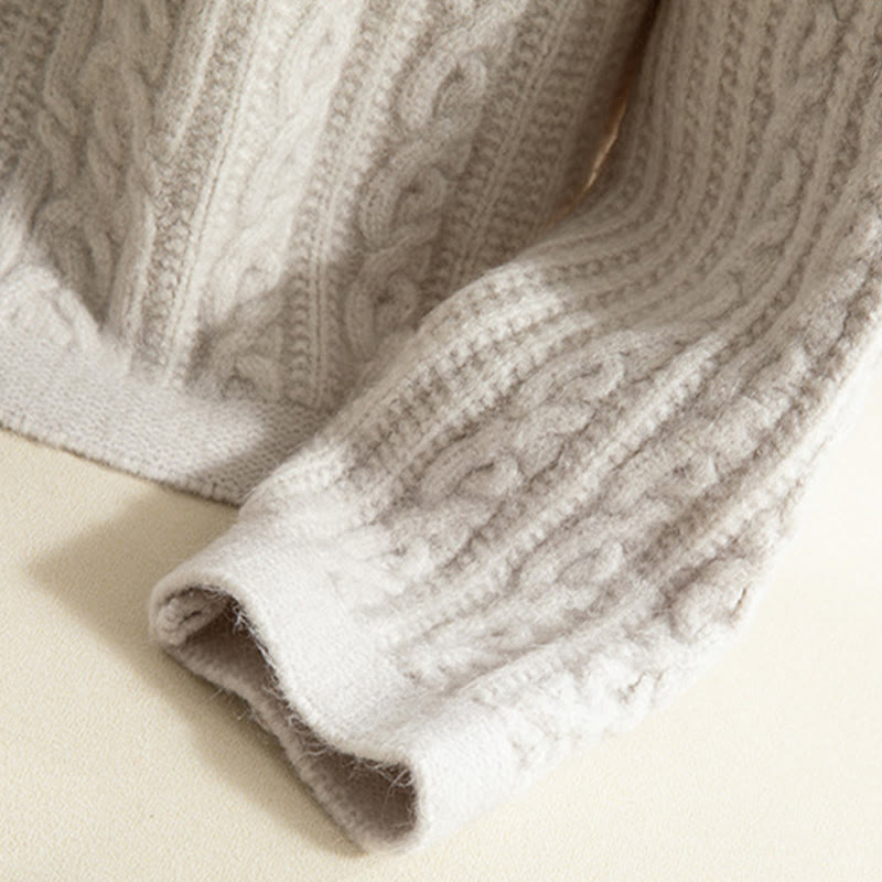 Kardigan z dzianiny z długim rękawem i bawełny z motywem Buddha Stones , zimowy, z przekręconymi guzikami - image 41