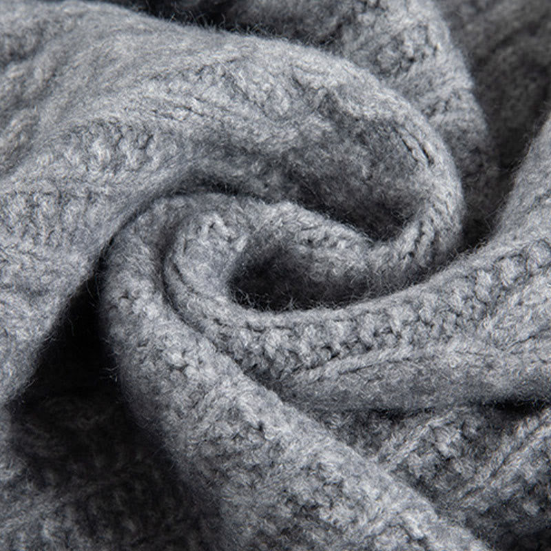 Kardigan z dzianiny z długim rękawem i bawełny z motywem Buddha Stones , zimowy, z przekręconymi guzikami - image 30