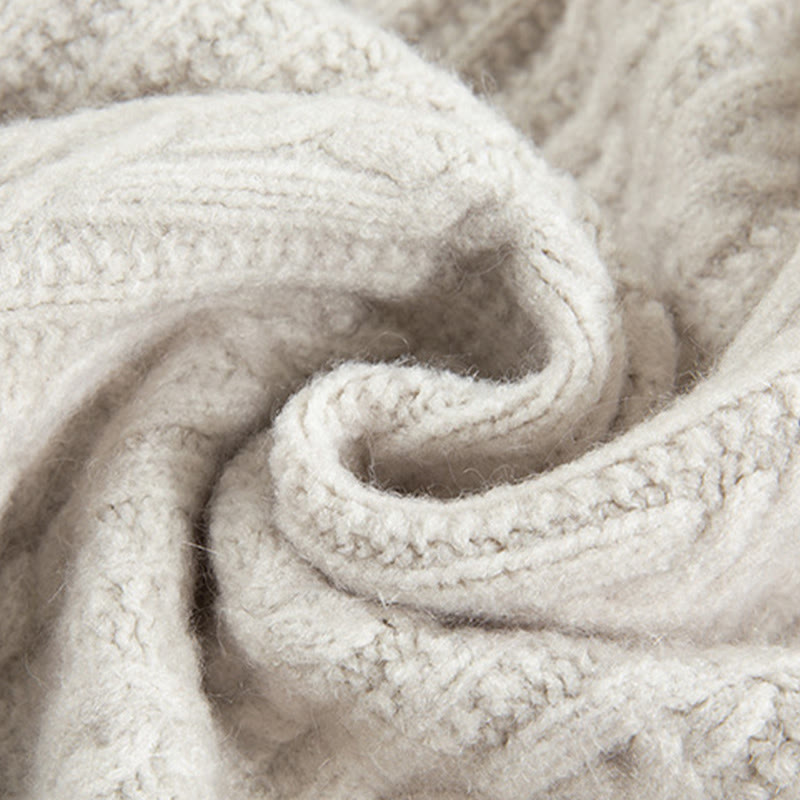 Kardigan z dzianiny z długim rękawem i bawełny z motywem Buddha Stones , zimowy, z przekręconymi guzikami - image 45