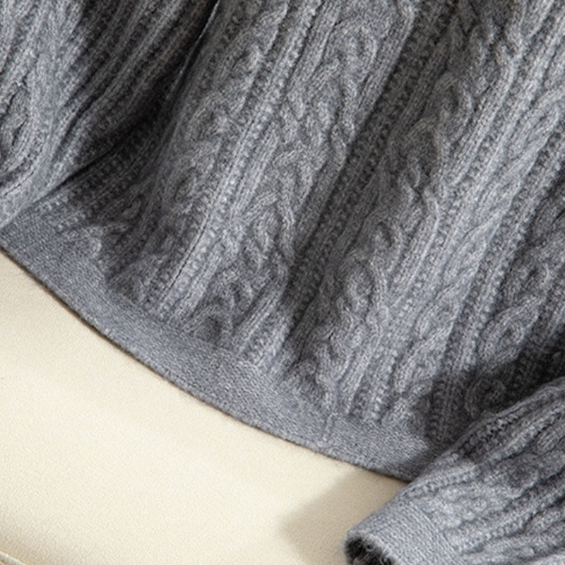 Kardigan z dzianiny z długim rękawem i bawełny z motywem Buddha Stones , zimowy, z przekręconymi guzikami - image 23