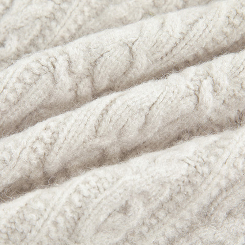 Kardigan z dzianiny z długim rękawem i bawełny z motywem Buddha Stones , zimowy, z przekręconymi guzikami - image 44