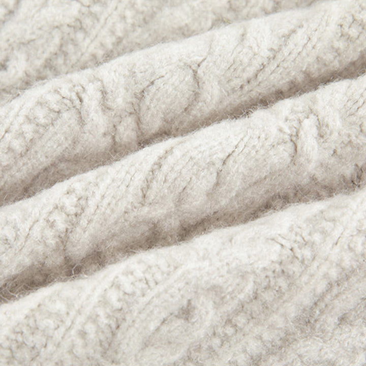 Kardigan z dzianiny z długim rękawem i bawełny z motywem Buddha Stones , zimowy, z przekręconymi guzikami - image 44