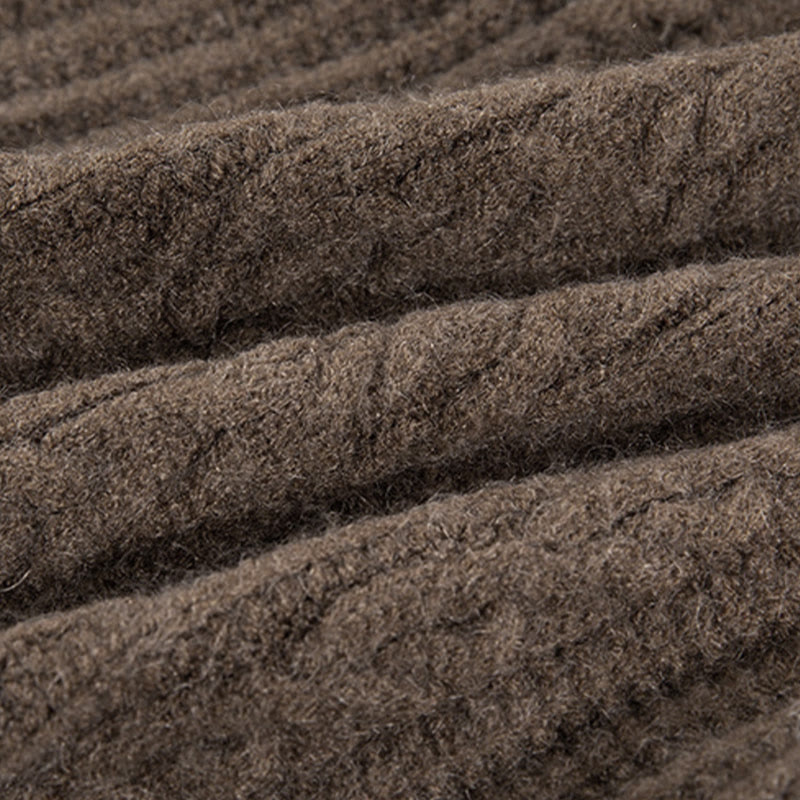 Kardigan z dzianiny z długim rękawem i bawełny z motywem Buddha Stones , zimowy, z przekręconymi guzikami - image 12