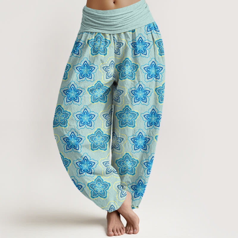 Buddha Stones w regularnym układzie z pięciopłatkowym wzorem kwiatowym - LightSkyBlue - US16, UK/AU20, EU48 (3XL) - image 0