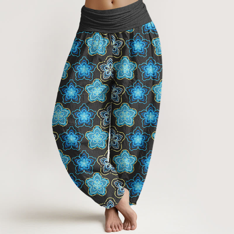 Buddha Stones w regularnym układzie z pięciopłatkowym wzorem kwiatowym - Czarny - US16, UK/AU20, EU48 (3XL) - image 5