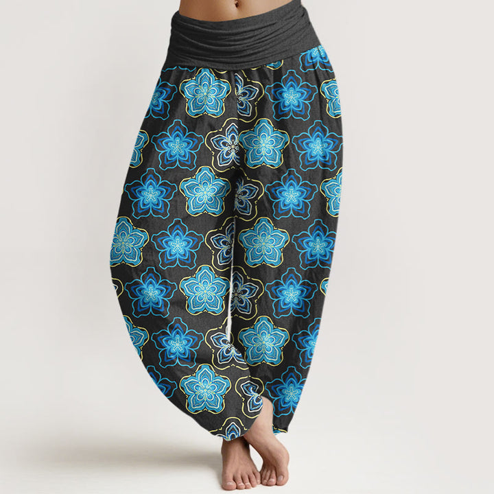Buddha Stones w regularnym układzie z pięciopłatkowym wzorem kwiatowym - Czarny - US16, UK/AU20, EU48 (3XL) - image 5