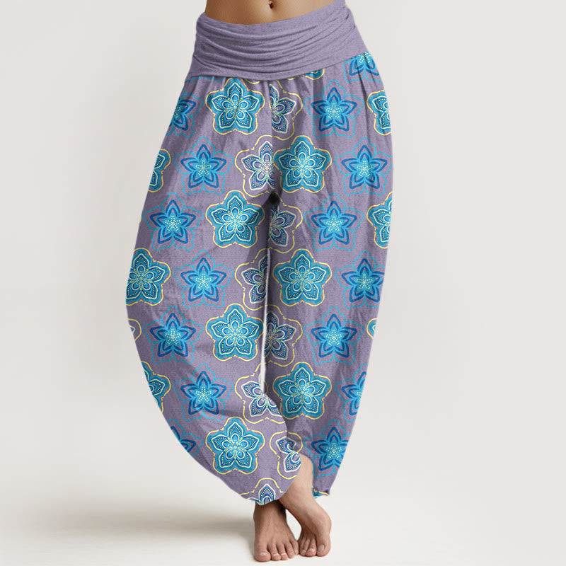 Buddha Stones w regularnym układzie z pięciopłatkowym wzorem kwiatowym - Śliwka - US16, UK/AU20, EU48 (3XL) - image 8