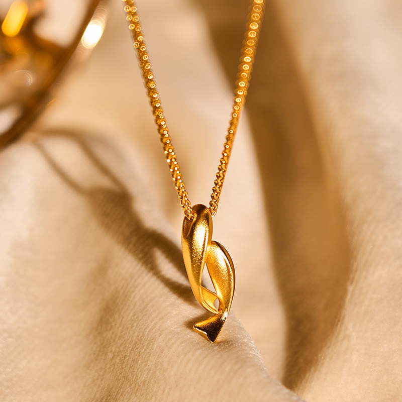 Naszyjnik z podwójnymi rybami Koi z Buddha Stones , 24-karatowym złotem, mosiężny łańcuszek z wisiorkiem - image 3