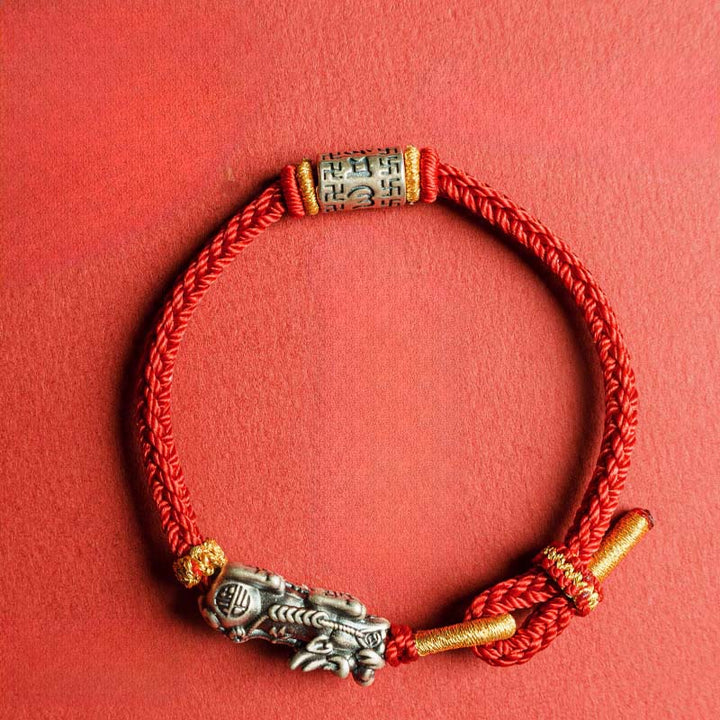 Bransoletka ochronna PiXiu Om Mani Padme Hum z Buddha Stones próby 925 - image 4