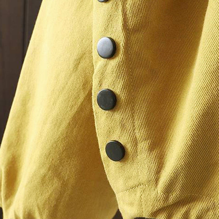 Kurtka damska z długim rękawem i kieszeniami "Buddha Stones Fall Button Down" - image 14